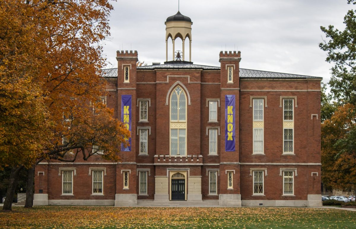 Old Main in the fall from the south lawn