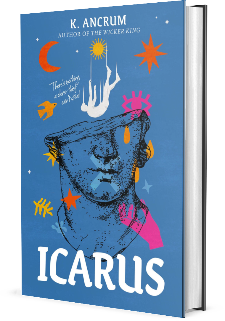 Book cover of Love is never a sin. Source: https://kancrum.com/books/icarus/
