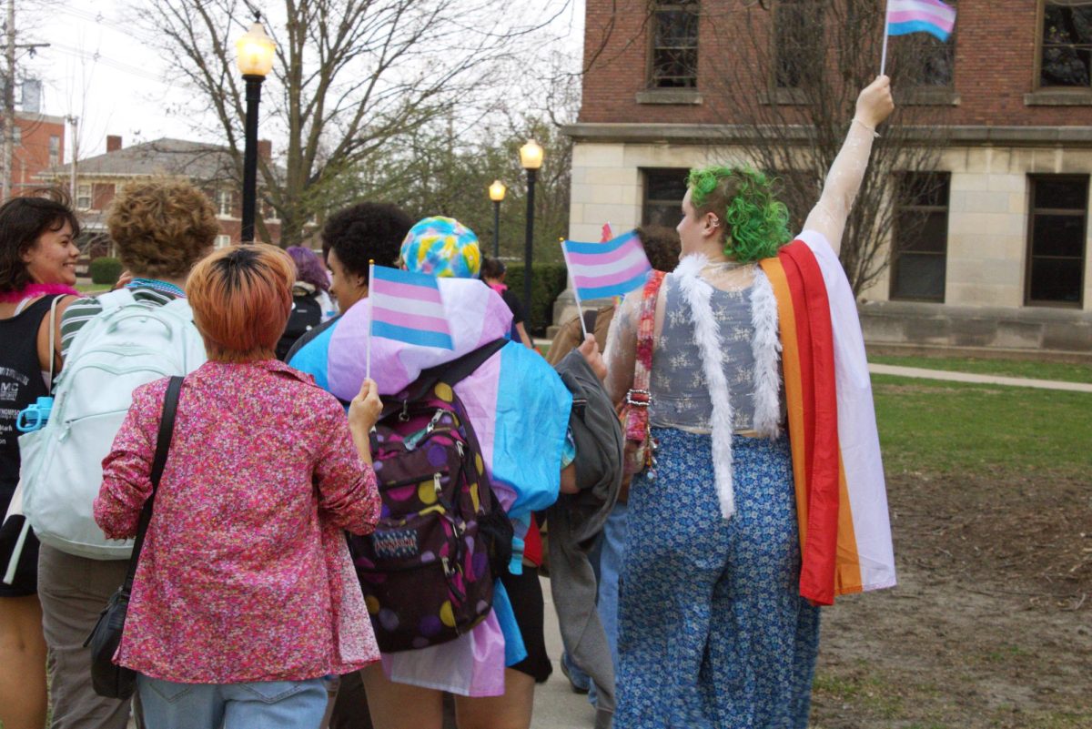 Photo taken of Knox College Trans Visibility March 